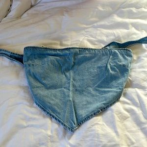 Zara denim triangular top! Great for summer:) TAGS STILL ON!!